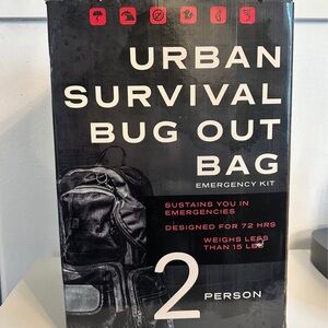 Emergency Survival 2-Person Bug Out Bag Backpack First Aid Car Preparedness